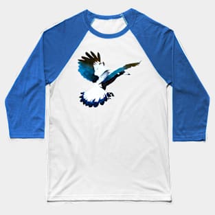 Magpie Sky - Nature Art Baseball T-Shirt